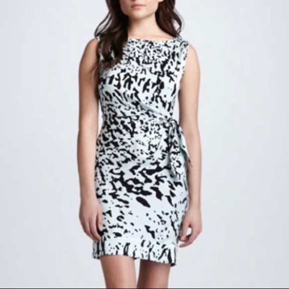 DIane Von Furstenberg New Della Mint Green Paint Splatter Dress - Picture 12 of 12